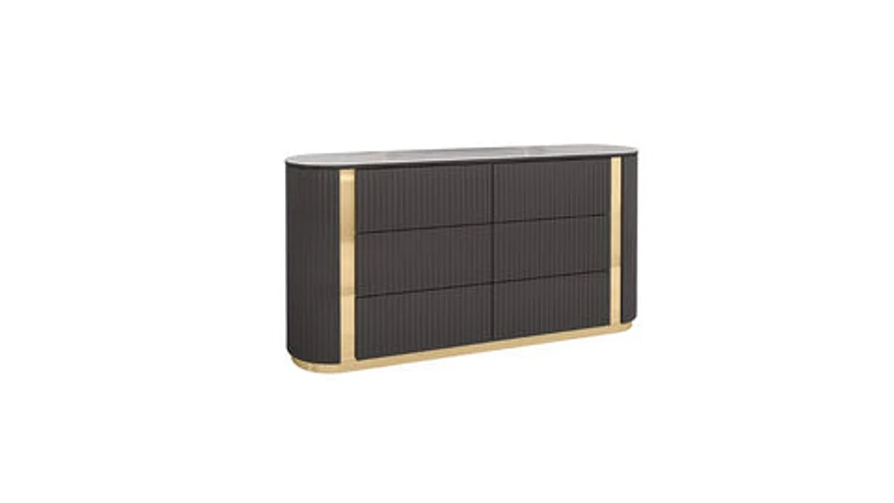 Evelyn 6 Drawer Two Tone Double Dresser