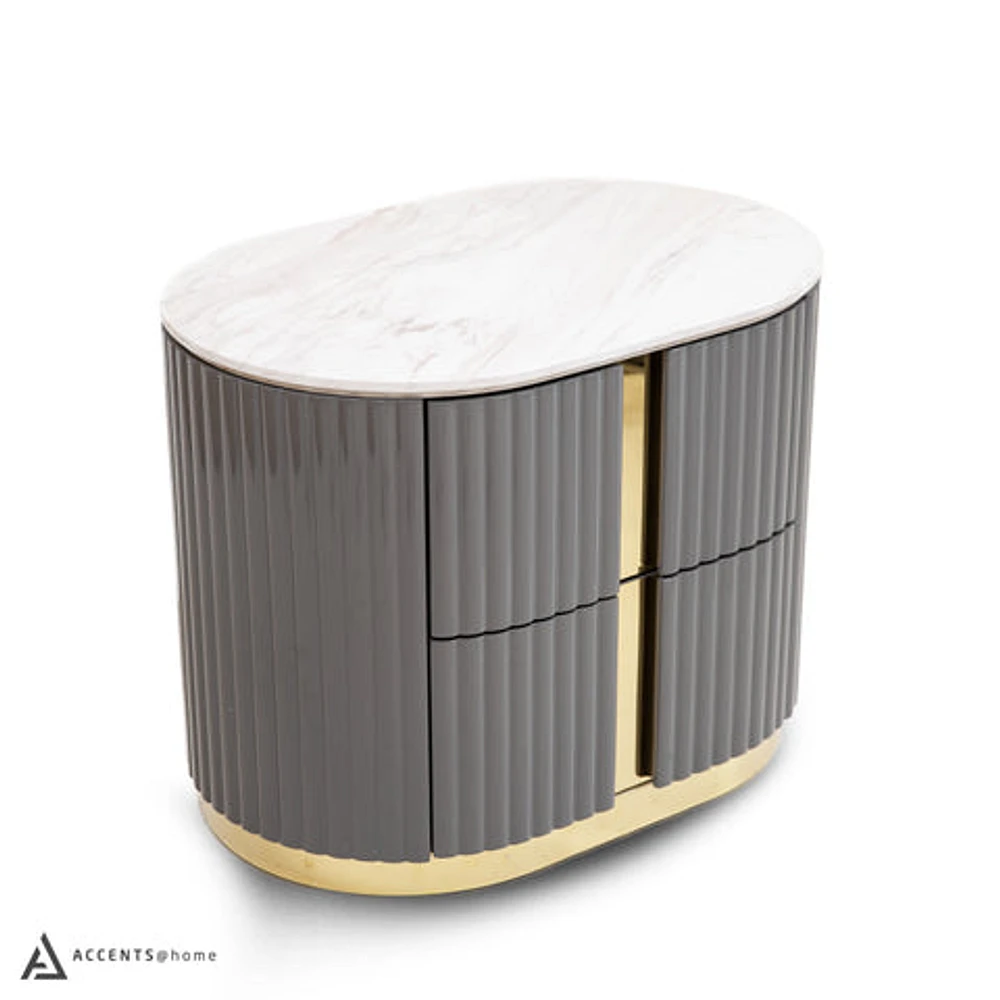 Yulie Nightstand - White - Greater Vancouver Furniture