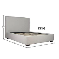 Allure Storage King Bed - Maya Oatmeal