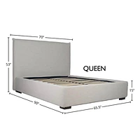 Allure Storage Queen Bed - Maya Oatmeal