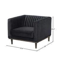 Sage Club Chair - Black Velvet