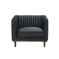 Sage Club Chair - Black Velvet