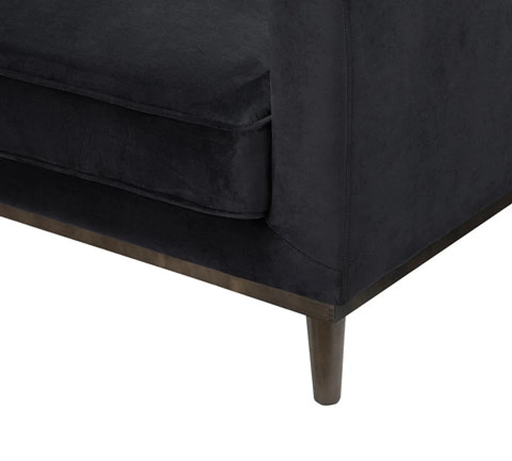 Sage Club Chair - Black Velvet