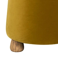 Giselle Ottoman - Dijon Velvet