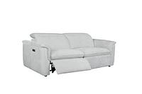 Rosa Power Recliner Sofa with Adjustable Headrest - Dove