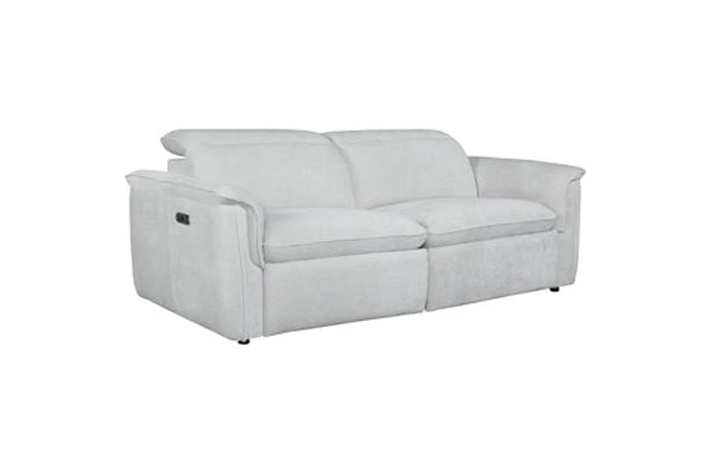 Rosa Power Recliner Sofa with Adjustable Headrest - Dove