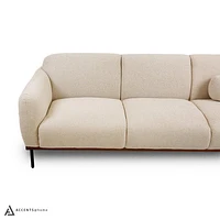 Genea Sofa with Premium Believe Fabric - Beige