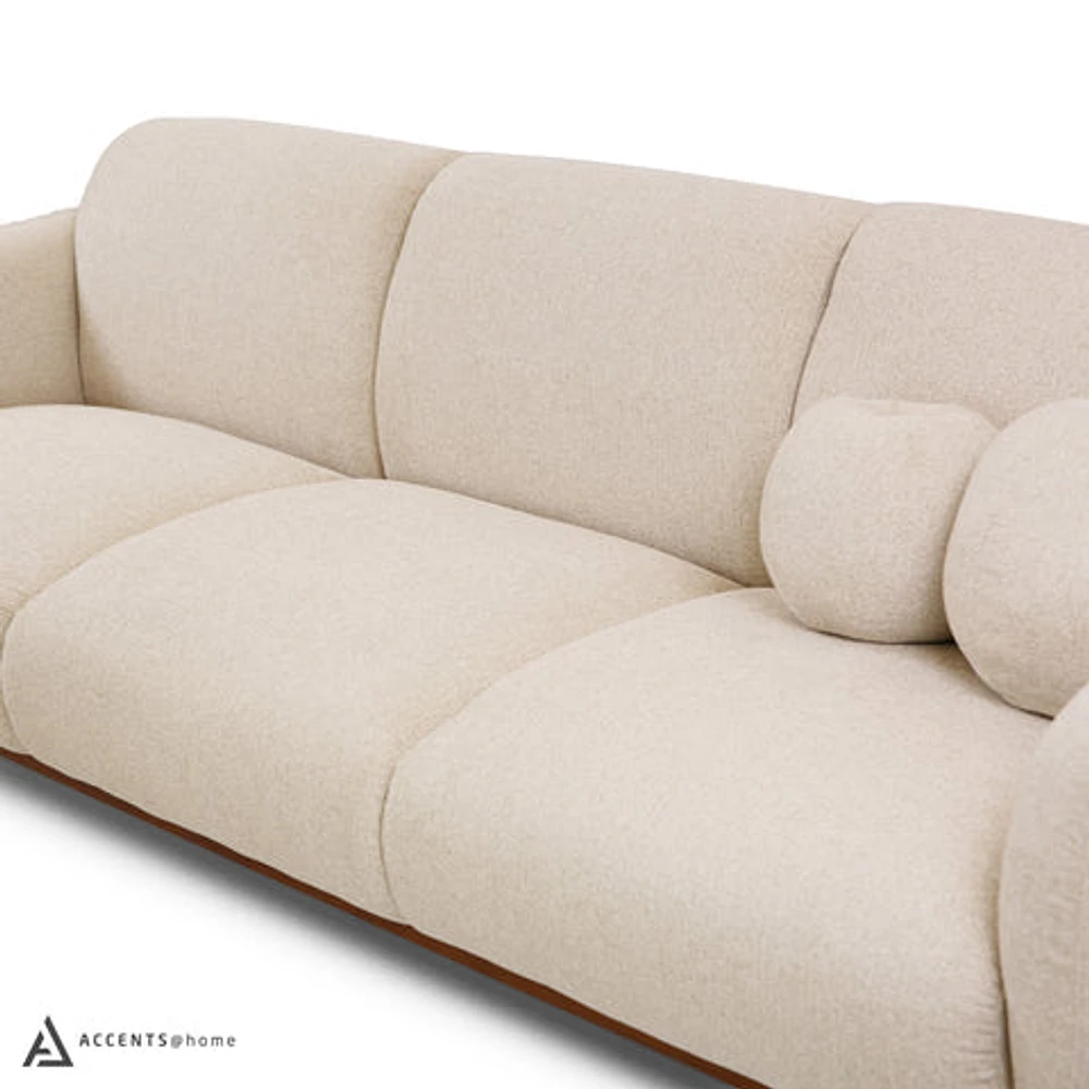 Genea Sofa with Premium Believe Fabric - Beige