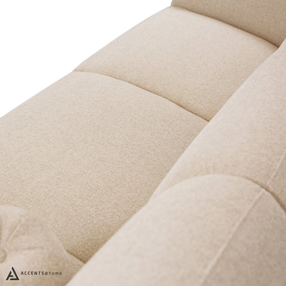 Genea Sofa with Premium Believe Fabric - Beige