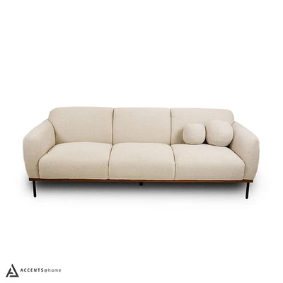 Genea Sofa with Premium Believe Fabric - Beige