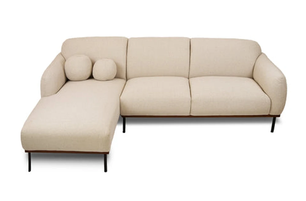 Genea Sectional with Premium Believe Fabric - Beige