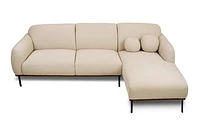 Genea Sectional with Premium Believe Fabric - Beige