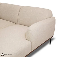 Genea Sectional with Premium Believe Fabric - Beige