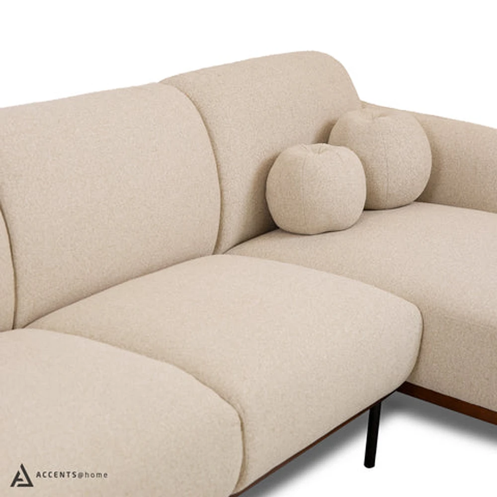 Genea Sectional with Premium Believe Fabric - Beige