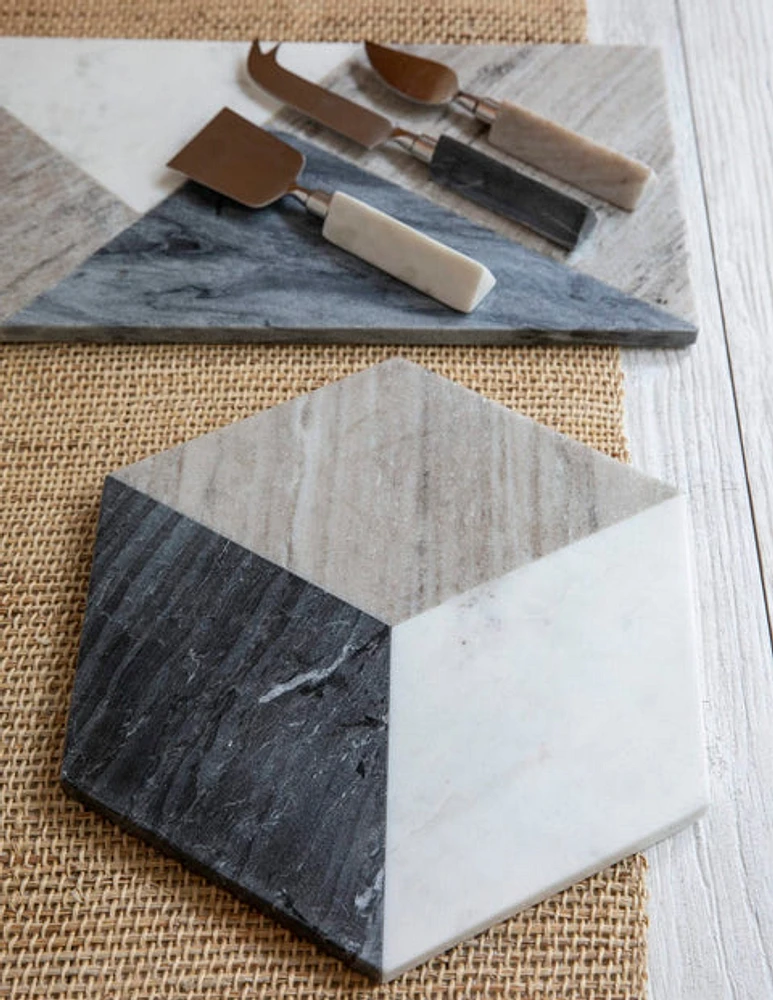 Geometric Marble Rectangular Board