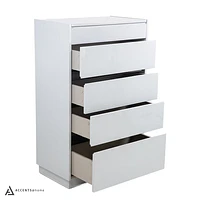 Gilly Grey Glossy Finish Bedroom Chest - Greater Vancouver Furniture