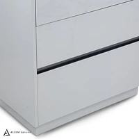 Gilly Grey Glossy Finish Bedroom Chest - Greater Vancouver Furniture