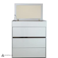 Gilly Grey Glossy Finish Bedroom Chest - Greater Vancouver Furniture