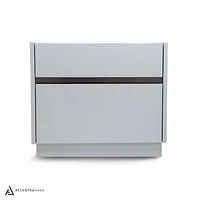 Gilly Grey Glossy Finish Night Stand - Greater Vancouver Furniture