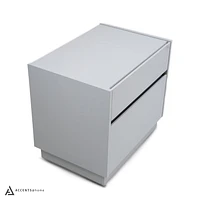 Gilly Grey Glossy Finish Night Stand - Greater Vancouver Furniture