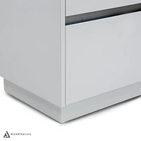 Gilly Grey Glossy Finish Night Stand - Greater Vancouver Furniture