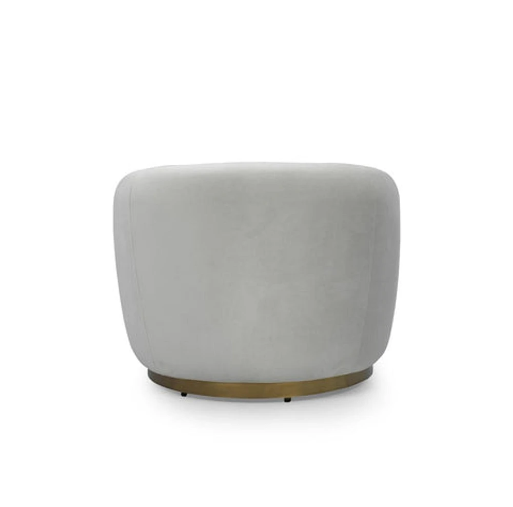 Greer Swivel Accent Chair - Velvet Champagne