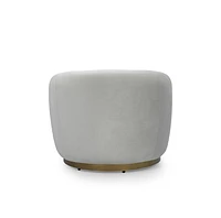 Greer Swivel Accent Chair - Velvet Champagne