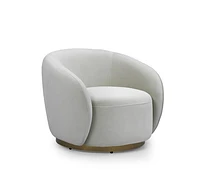 Greer Swivel Accent Chair - Velvet Champagne