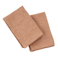 Stonewashed Linen Tea Towels S/2 - Terracotta