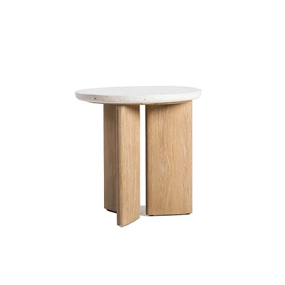 INFINITY SIDE TABLE - SEASHELL FINISH