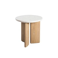 INFINITY SIDE TABLE - SEASHELL FINISH