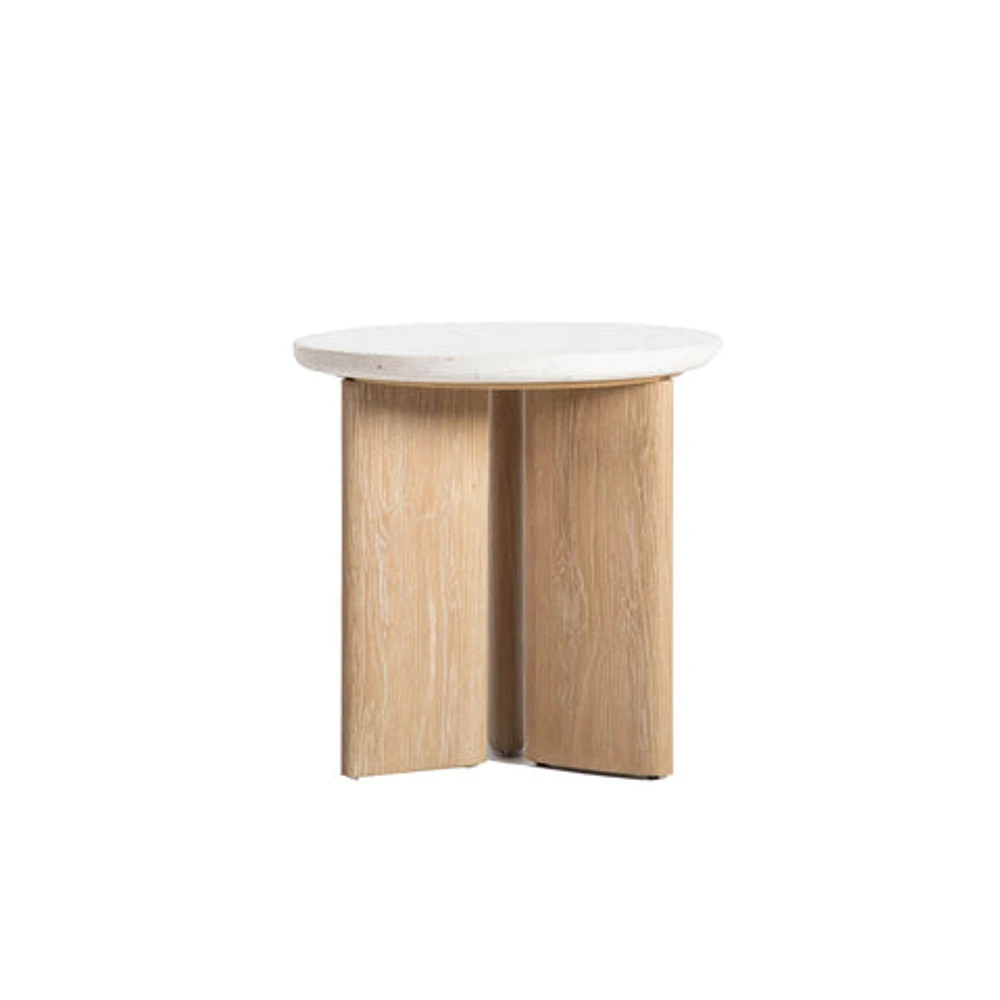 INFINITY SIDE TABLE - SEASHELL FINISH