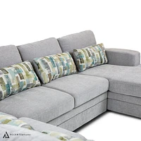 Idaho Fabric Sleeper Sectional - Large Parkway Cloud