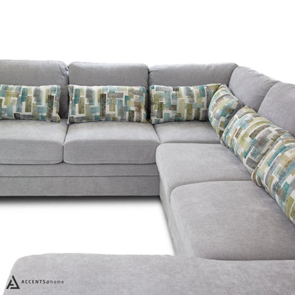 Idaho Fabric Sleeper Sectional - Large Parkway Cloud