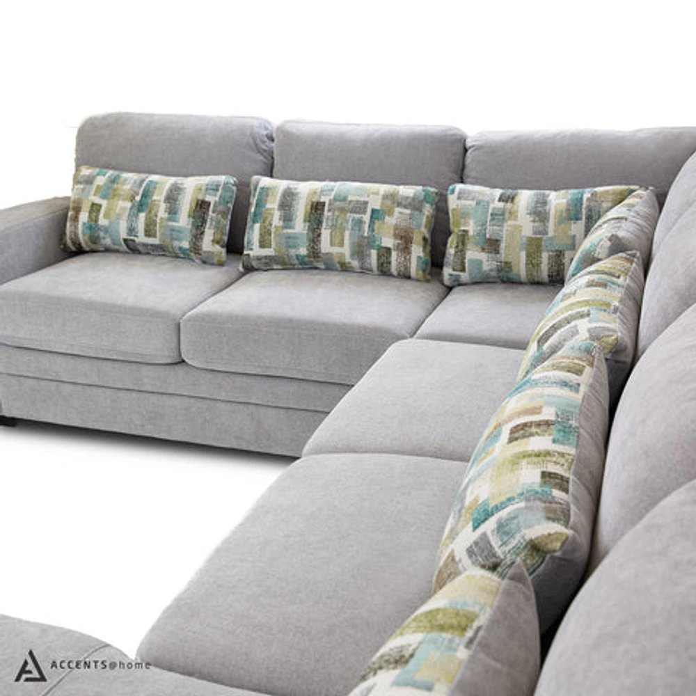 Idaho Fabric Sleeper Sectional - Large Parkway Cloud