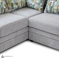 Idaho Fabric Sleeper Sectional - Large Parkway Cloud