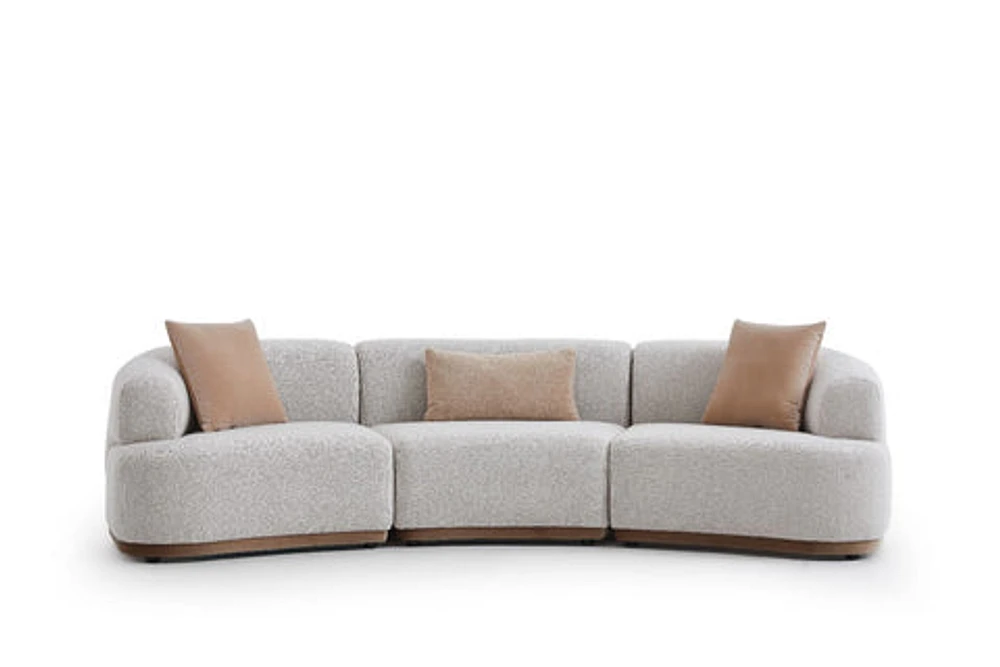 Illumni 3 PCs Curved Modular Sofa