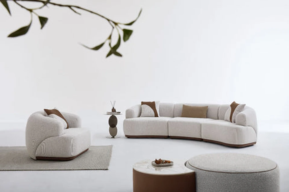 Illumni 3 PCs Curved Modular Sofa