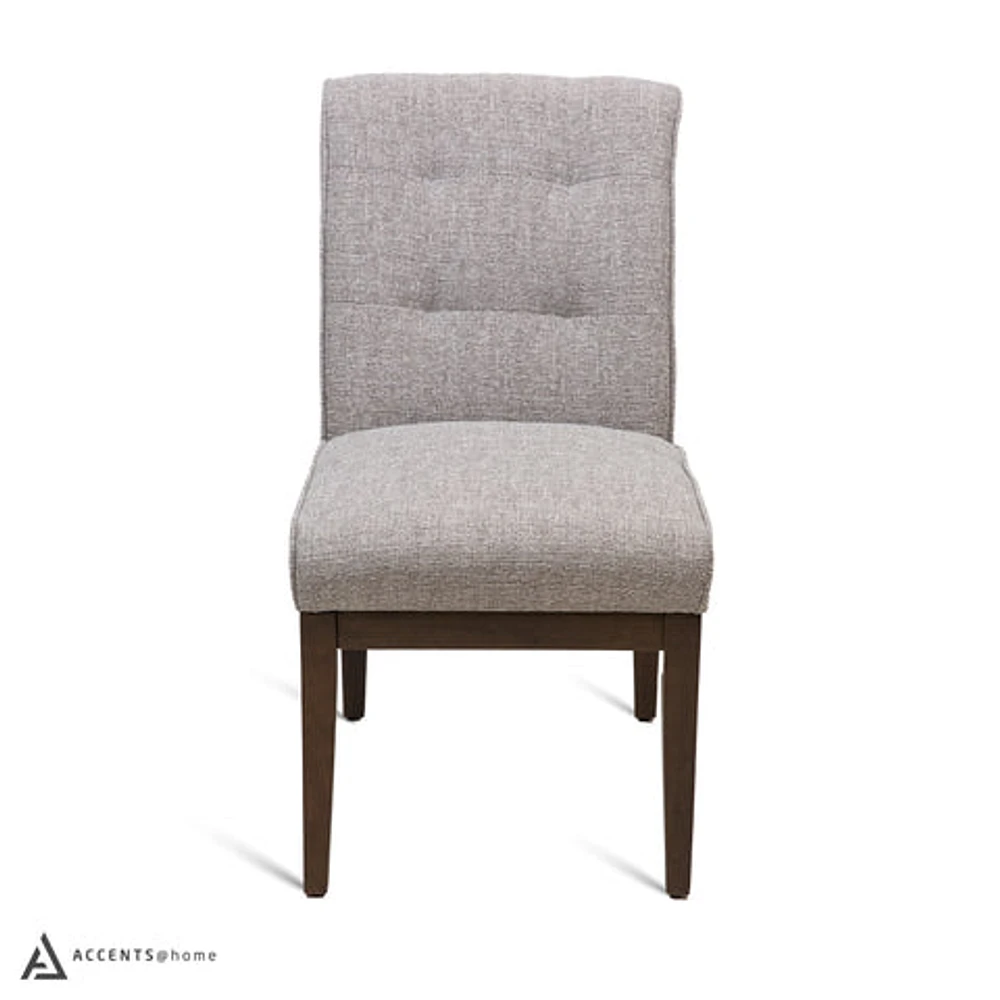 Jia Side Dining Chair with Wooden Legs - Taupe