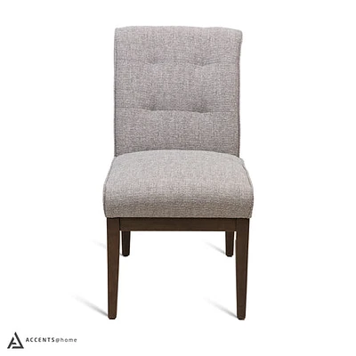 Jia Side Dining Chair with Wooden Legs - Taupe