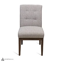 Jia Side Dining Chair with Wooden Legs - Taupe