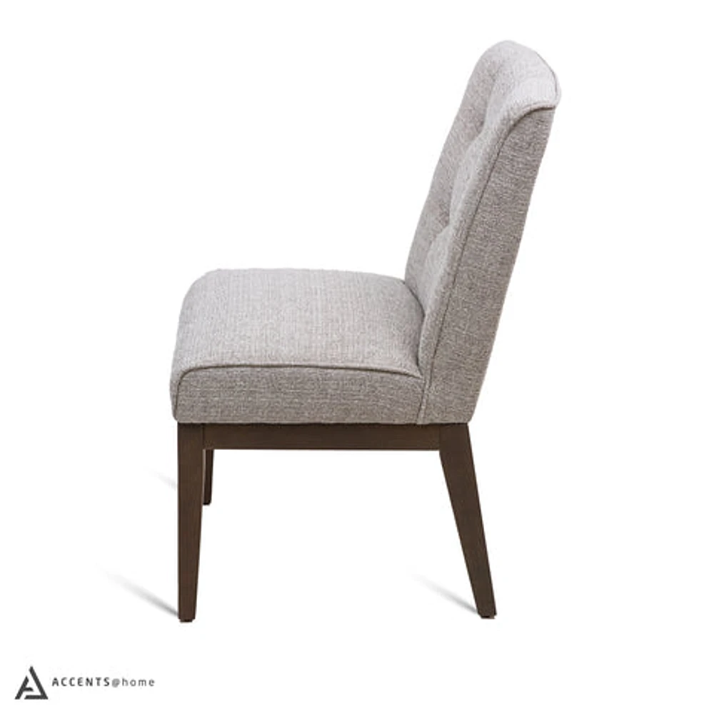 Jia Side Dining Chair with Wooden Legs - Taupe