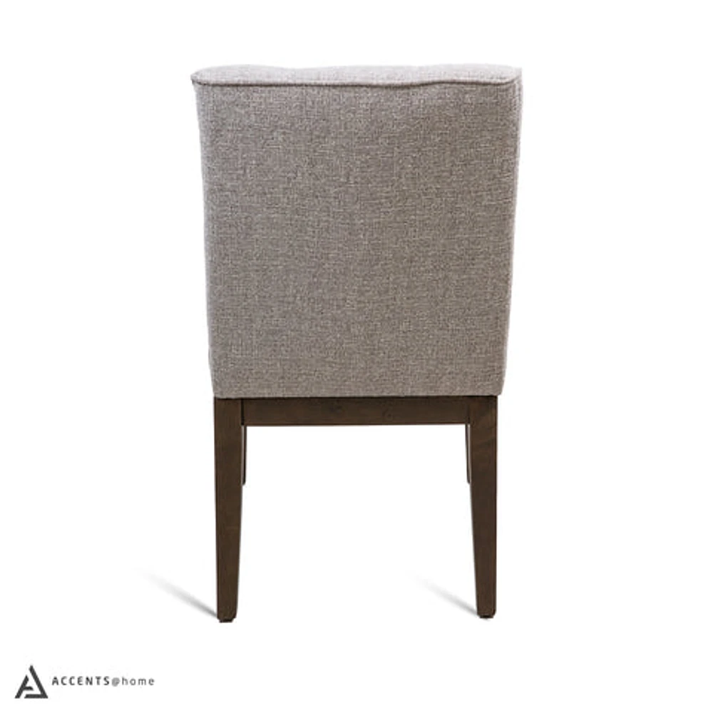 Jia Side Dining Chair with Wooden Legs - Taupe