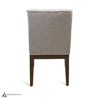 Jia Side Dining Chair with Wooden Legs - Taupe