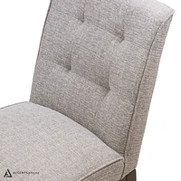 Jia Side Dining Chair with Wooden Legs - Taupe