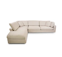 Joelle Sectional - Left Chaise - White