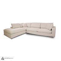 Joelle Sectional - Left Chaise - White