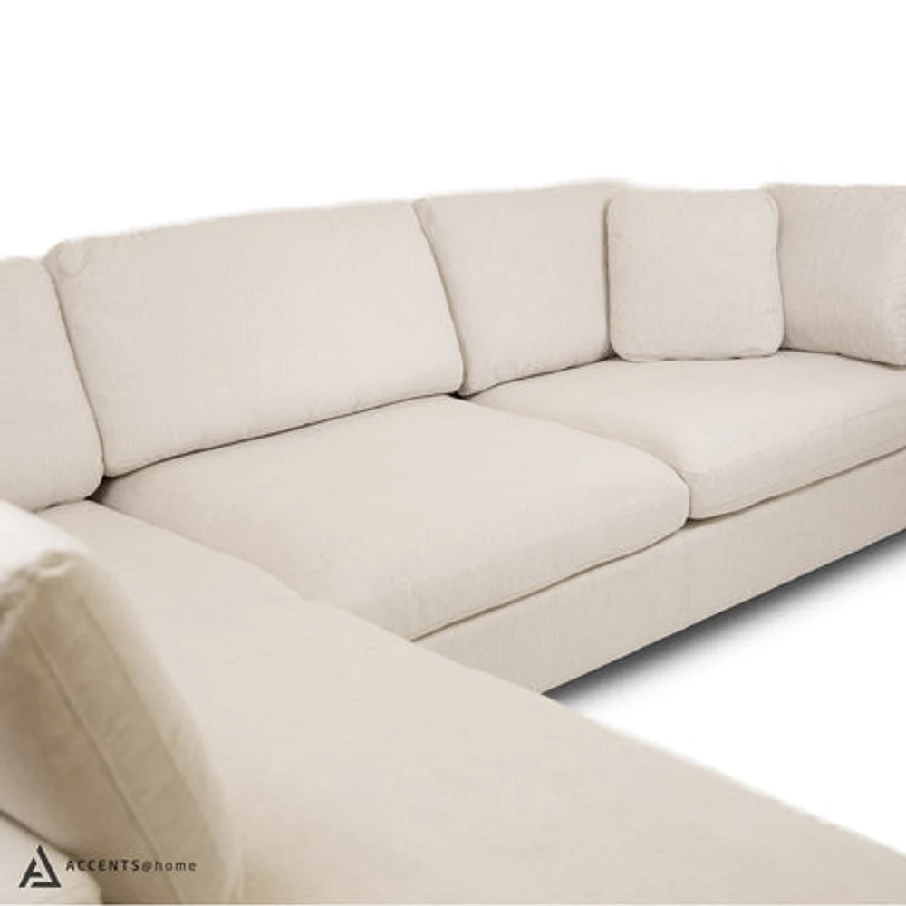 Joelle Sectional - Left Chaise - White