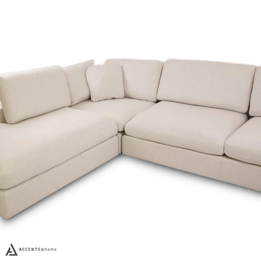 Joelle Sectional - Left Chaise - White