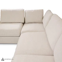 Joelle Sectional - Left Chaise - White